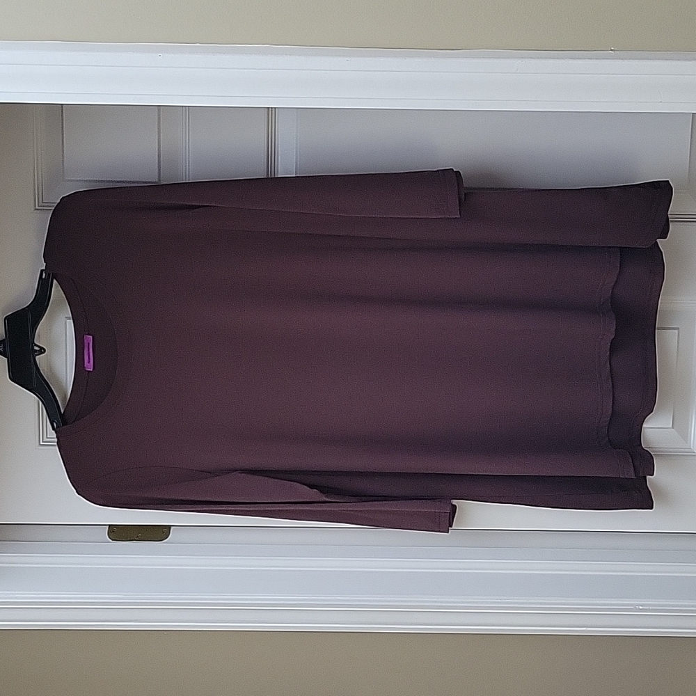 EUC Women's Mountain Mama's Chocolate Brown Tunic Size Large/XL 3/4 sleeve